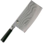 Китайский поварской кухонный нож из дамасской стали, 19.1 см, рукоять из стабилизированной древесины, черный, серия Shun Classic, Kai